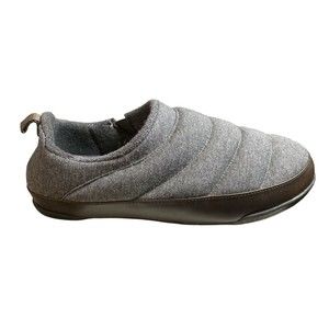 SUN + STONE Derek Quilted Slipper Men's‎ 8.5M Grey Slip On Round Toe